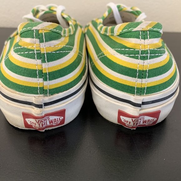 Kenzo Vans Collaboration Sneakers Men's 7 Women 8.5 green Yellow Skateboard - Picture 3 of 9